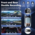 RoadZ 4K/2K Dual Dash Cam with GPS and 64GB Card