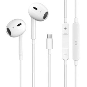 USB C Earbuds with Mic & Volume Control