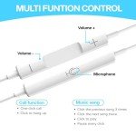 USB C Earbuds with Mic & Volume Control