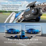 DYNACAM 4K Dual Dash Cam with Night Vision