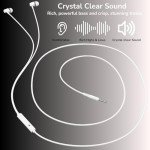 White Wired Earphones with Microphone for PC & Mobile