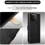 Honor 200 Smart Leather Wallet Case with Kickstand
