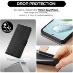 Honor 200 Smart Leather Wallet Case with Kickstand