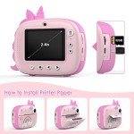 HiMont Kids Digital Instant Print Camera (Pink)