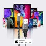 Ofuca Extra Long 10FT Lightning Charger Cable 2-Pack