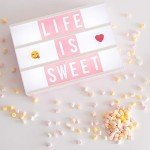 Pink LED Cinema Light Box with 400 Letters & Emojis