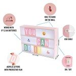 Pink LED Cinema Light Box with 400 Letters & Emojis