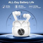 Bluetooth 5.4 Wireless Earbuds with Noise Cancelling