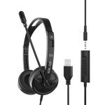 Noise Cancelling USB/3.5mm Headset with Microphone