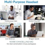 Noise Cancelling USB/3.5mm Headset with Microphone