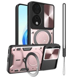 Honor 90/X7b Slim Case with Stand & Lens Protector