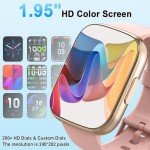 Pink Smart Watch with HD Touch Screen & Fitness Tracker