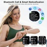 Pink Smart Watch with HD Touch Screen & Fitness Tracker