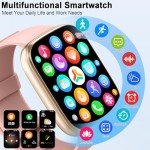Pink Smart Watch with HD Touch Screen & Fitness Tracker