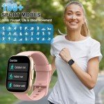 Pink Smart Watch with HD Touch Screen & Fitness Tracker