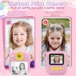 Instant Print Kids Camera with Photo Paper & Card