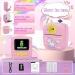 Instant Print Kids Camera with Photo Paper & Card