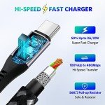 4-Pack Fast Charging USB C Cable Set