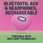 Oakcastle Bluetooth Rechargeable CD Player with Headphones