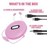 Oakcastle Bluetooth Rechargeable CD Player with Headphones