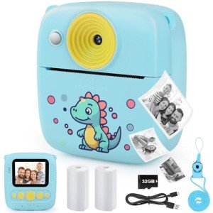 Kids Instant Print Camera with 32GB Card
