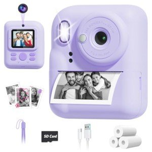 Instant Print Camera for Kids - Dual-Lens 1080P