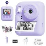 Instant Print Camera for Kids - Dual-Lens 1080P