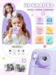 Instant Print Camera for Kids - Dual-Lens 1080P