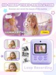 Instant Print Camera for Kids - Dual-Lens 1080P