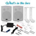 Pyle Waterproof Outdoor Bluetooth Wall Mounted Speakers