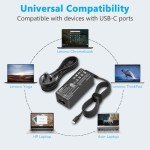 65W USB-C Charger for Lenovo ThinkPad Laptops
