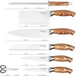7-Piece Stainless Steel Knife Set with Rotating Block