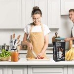 7-Piece Stainless Steel Knife Set with Rotating Block