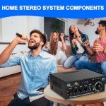 Bluetooth 5.0 Stereo Amplifier with Multi-Input Support