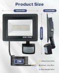 KALAHOL 30W Motion Sensor Security Floodlight