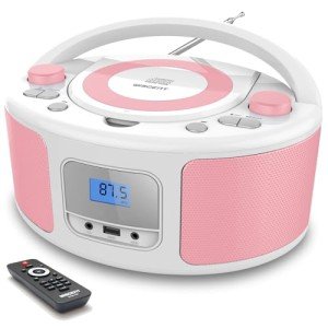 Portable Boombox CD Player with Bluetooth & FM Radio
