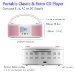 Portable Boombox CD Player with Bluetooth & FM Radio