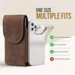 Genuine Leather Phone Belt Holster for iPhone
