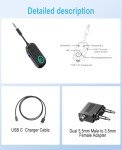 Bluetooth 5.3 Dual Pairing Wireless Adapter for Audio