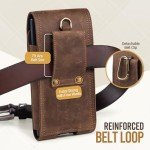 Genuine Leather Phone Belt Holster for iPhone