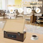 Portable Bluetooth Retro CD Player with Speakers