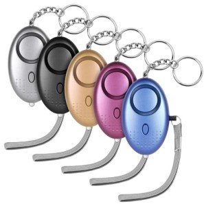 5 Pack Flintronic Personal Security Alarms with LED