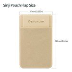 Beige Stick-On Smartphone Wallet Card Holder