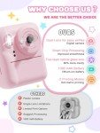 Kids Instant Print Camera - 1080P Dual Lens Pink