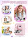 Kids Instant Print Camera - 1080P Dual Lens Pink