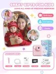 Kids Instant Print Camera - 1080P Dual Lens Pink