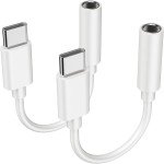 2 Pack USB C to 3.5mm Audio Adapters