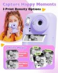 Kids Instant Print Camera - 1080P Purple Toy