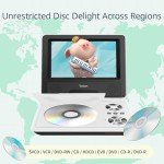 YOTON 9.5" Portable DVD Player with Swivel Screen