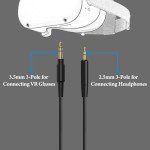 GEEKRIA VR Audio Cable for Oculus Quest 2